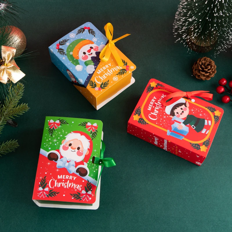 StoBag 20pcs Abielluda Jõulud kinkekarbis Jõupaber Raamatuid Candy Pakendi Jõuluvana Lapsed Laps Õnnelik Puhkus Aastas Pool Soosib Pilt 1