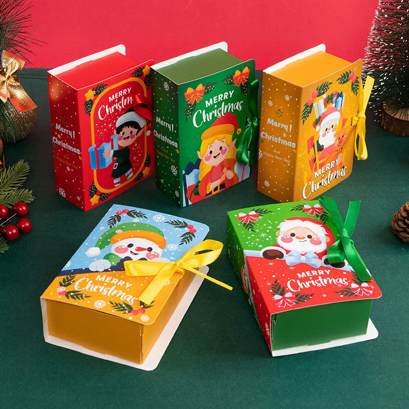 StoBag 20pcs Abielluda Jõulud kinkekarbis Jõupaber Raamatuid Candy Pakendi Jõuluvana Lapsed Laps Õnnelik Puhkus Aastas Pool Soosib Pilt 2