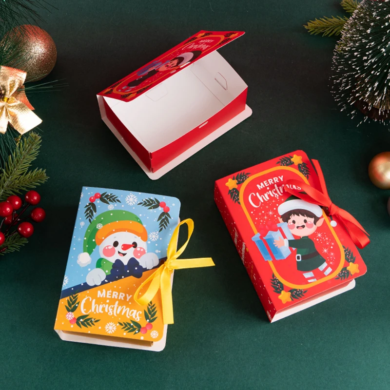 StoBag 20pcs Abielluda Jõulud kinkekarbis Jõupaber Raamatuid Candy Pakendi Jõuluvana Lapsed Laps Õnnelik Puhkus Aastas Pool Soosib Pilt 3