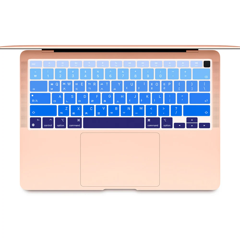 Korea paigutus Sülearvuti Klaviatuuri Kate Veekindel For MacBook Air 13 tolli M1chip A2337(2020)Värv pehmest silikoonist klaviatuuri Juhul Nahk Pilt 3