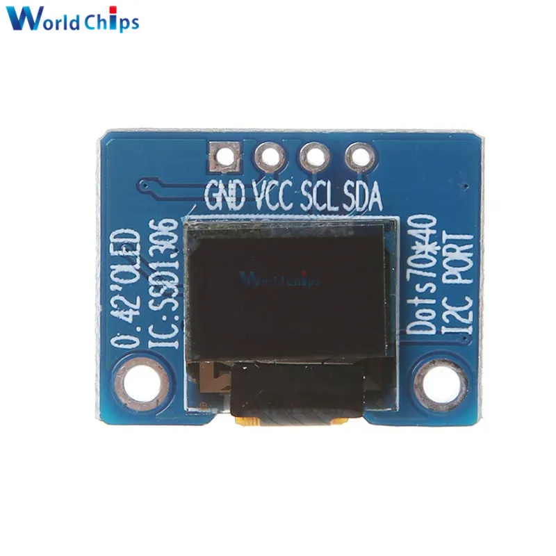diymore 0.42-tolline OLED-Ekraan LCD Moodul 72*40 OLED Moodul IIC/SPI Liides, Valge LCD Ekraan Moodul 16 Pin Pilt 4