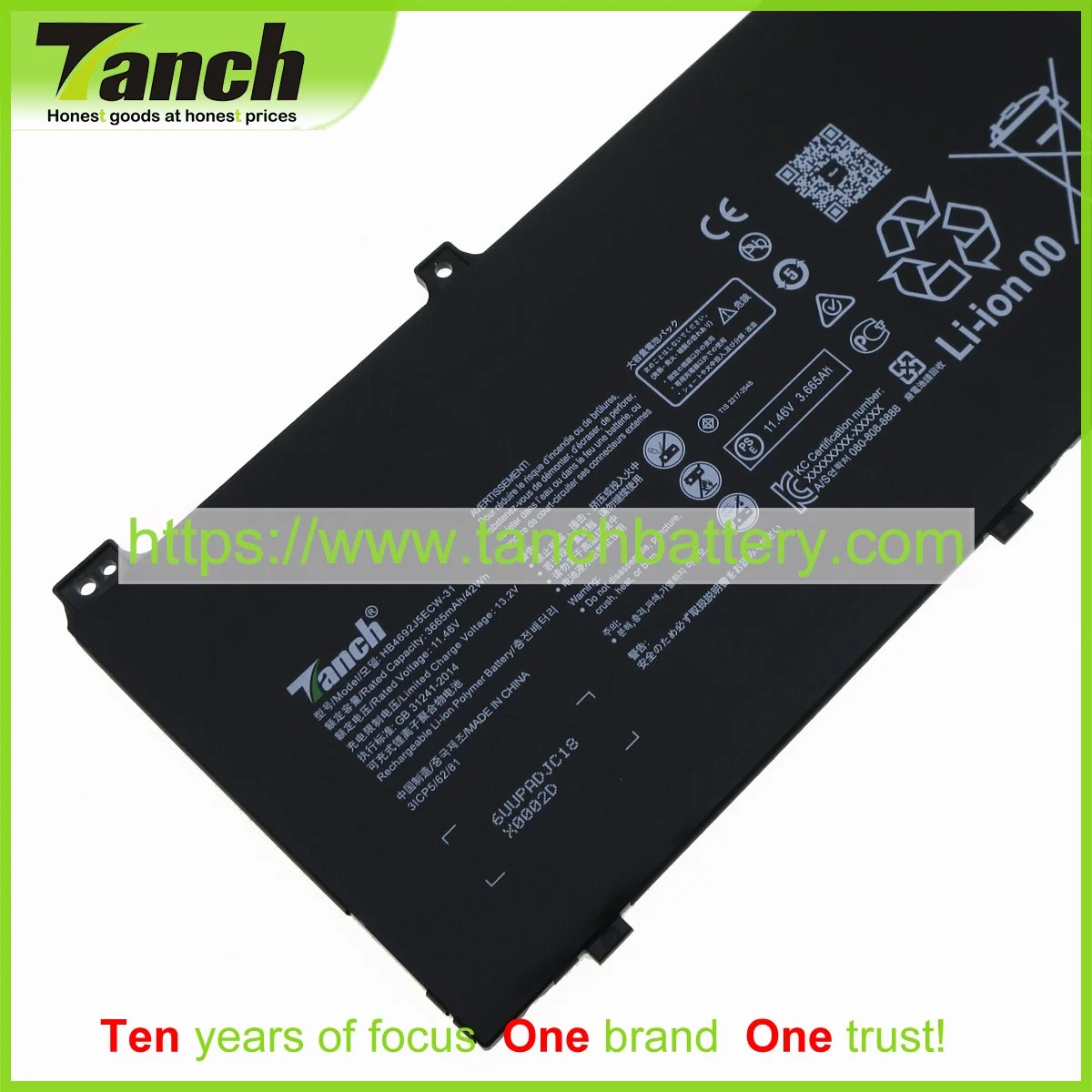 Tanch Sülearvuti Akud HUAWEI 3ICP5/62/81 HB4692J5ECW-31 C 3ICP3/78/101 MateBook D 15 2020 MagicBook VLT-W50 11.46 V 3 Cell Pilt 5
