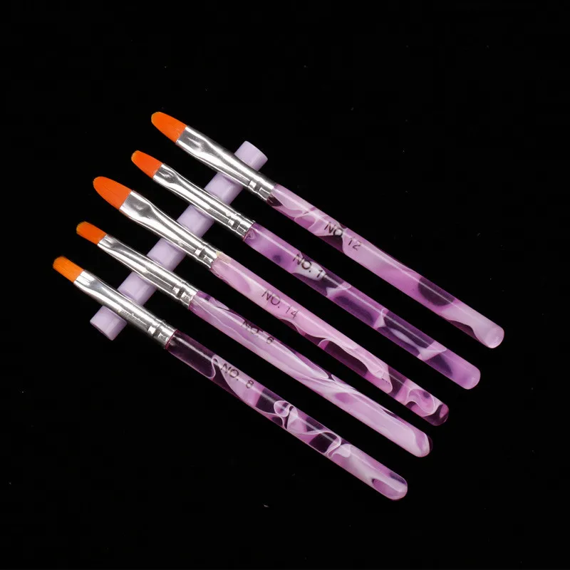 Küünte Harja Rack 5 Võrgud Plastikust Maniküür Akrüül UV-Geeli Pintsel Maali Pen Displayer Crystal Küünte Salon Omanik Korraldajad Seista Pilt 0