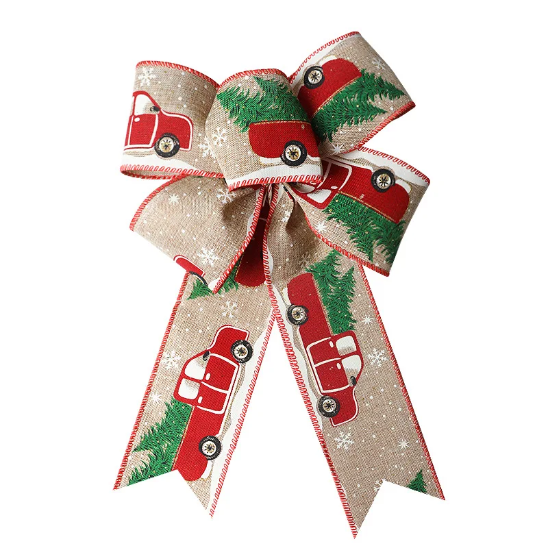 Christmas Ribbon Bowknot Jõulupuu Rippuvad Ripats Xmas Gift Box Tarvikud Merry Christma Decor Õnnelik Head Uut Aastat 2023 Pilt 2