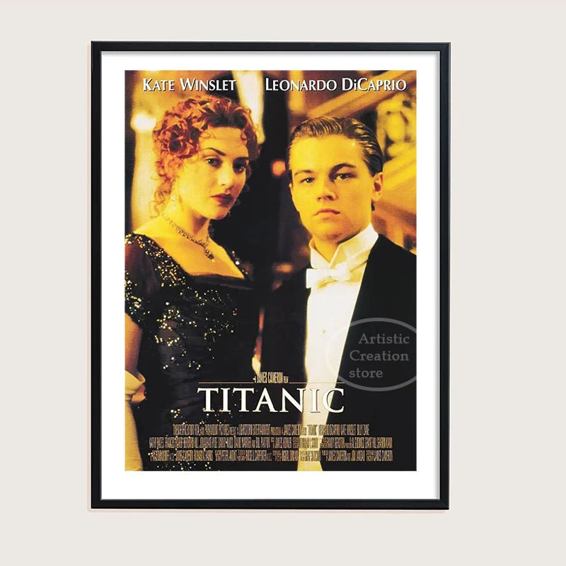 Titanic on Filmi Plakat Classic Vintage Lõuendile Maali Pilte Prindi Moodne Perekond Magamistuba, Baar, kohvik Seina Home Decor Pilt 2